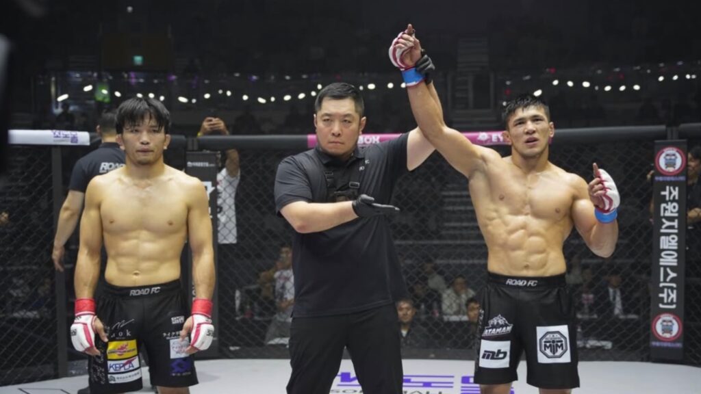 韓国格闘技ROAD FC-75 “キルギス最強世代”のドゥイシェフが原口伸を完封。13戦無敗でフェザー級王者に