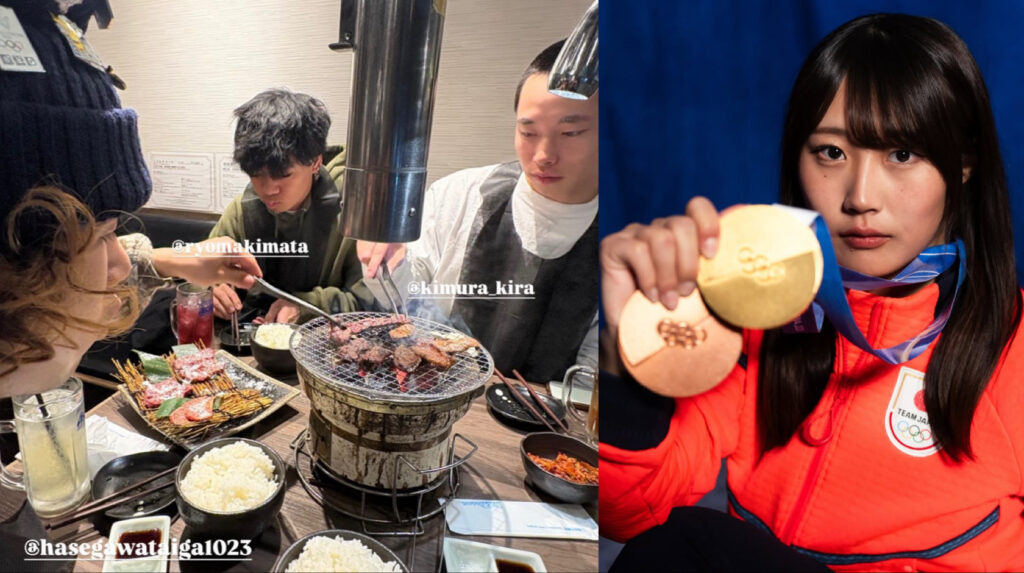 金メダリスト 村瀬心椛選手 帰国後“最初の一食”は焼肉 集結メンバーは五輪メダリストだらけ