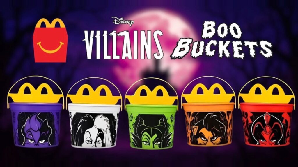 米マクドナルドがディズニー 悪役5人 ハッピーセット登場 ハロウィーン恒例「ブー・バケツ」10月20日から数量限定販売